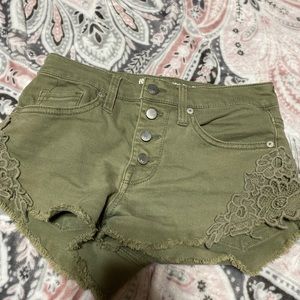 Mossimo Supply Co. green denim shorts